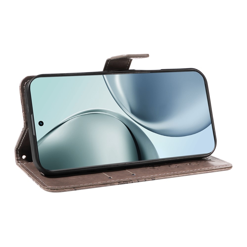 Nagy pillangó könyvtáska a Realme 14 Pro+ 5G számára - szürke