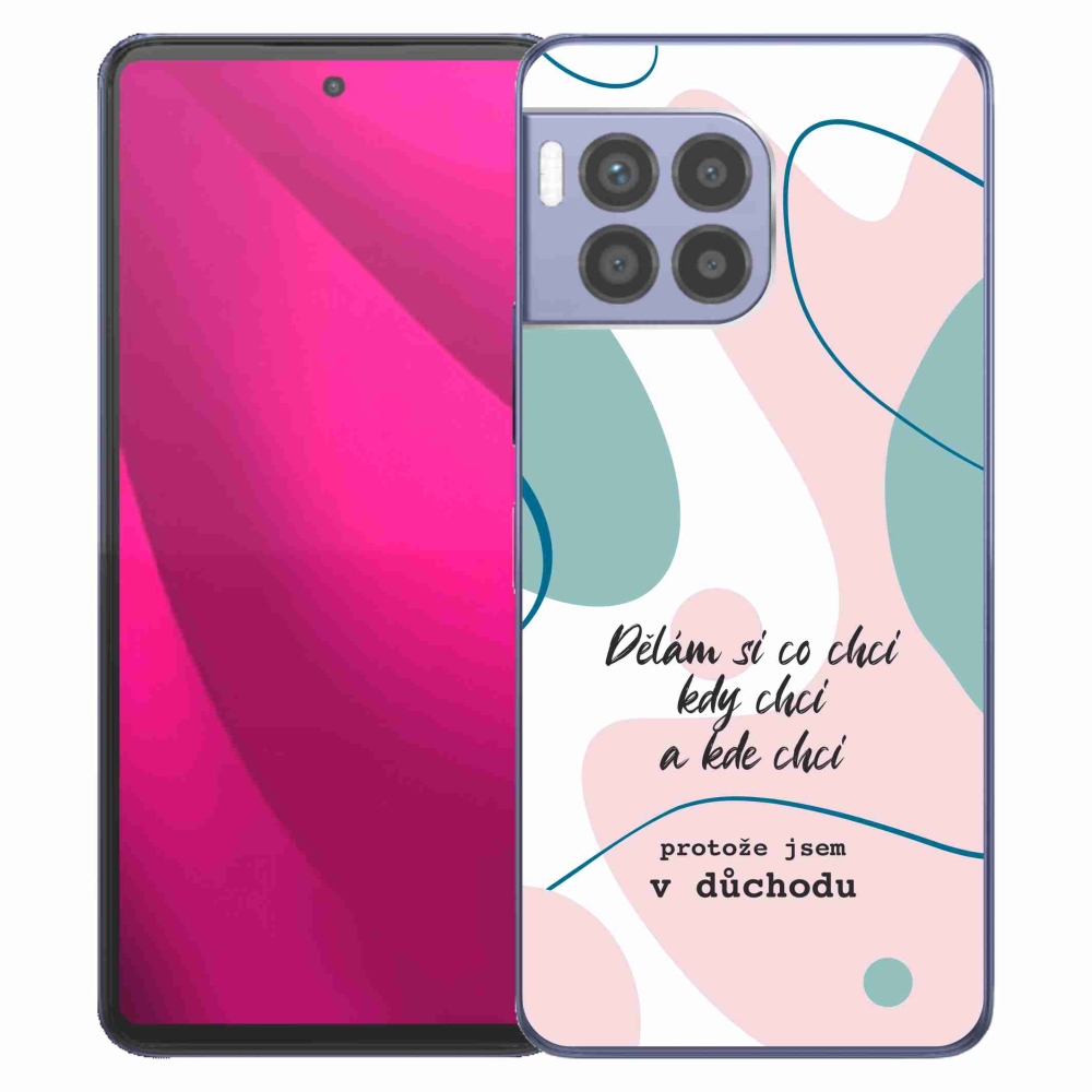 Gél borító mmCase a T-Mobile T Phone 2 Pro készülékhez - vicces szöveg 10 fehér háttér