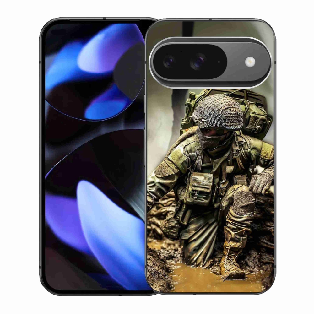 Gél védőburkolat mmCase a Google Pixel 9/9 Pro készülékhez - katona