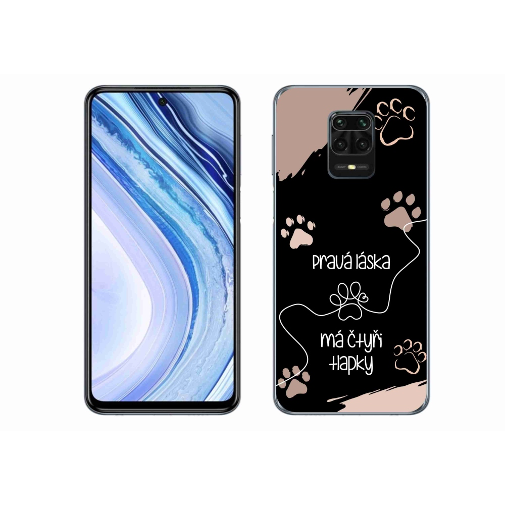 Gél borítás mmCase a Xiaomi Redmi Note 9 Pro készülékhez - kutya motívum 1 fekete háttér