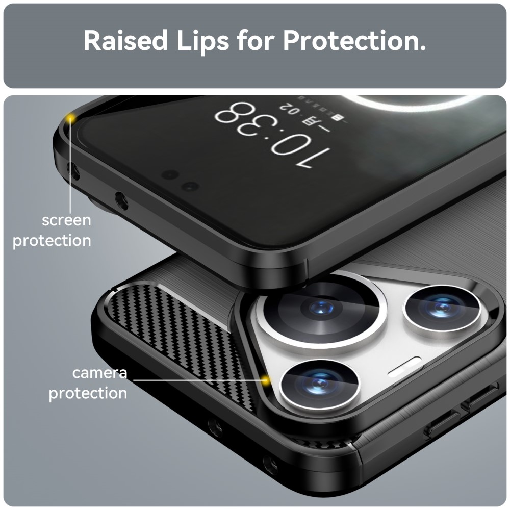 Szénálló zselés tok a Huawei Pura 70 Pro készülékhez - fekete