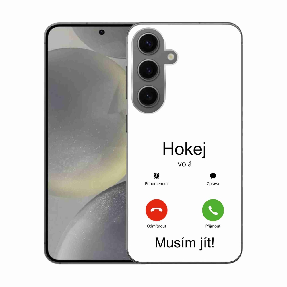 Gél borító mmCase Samsung Galaxy S24 - hoki hívások fehér háttérrel