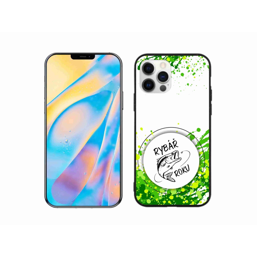 Gél borítás mmCase iPhone 12 készülékhez - Az év halászának fehér háttere