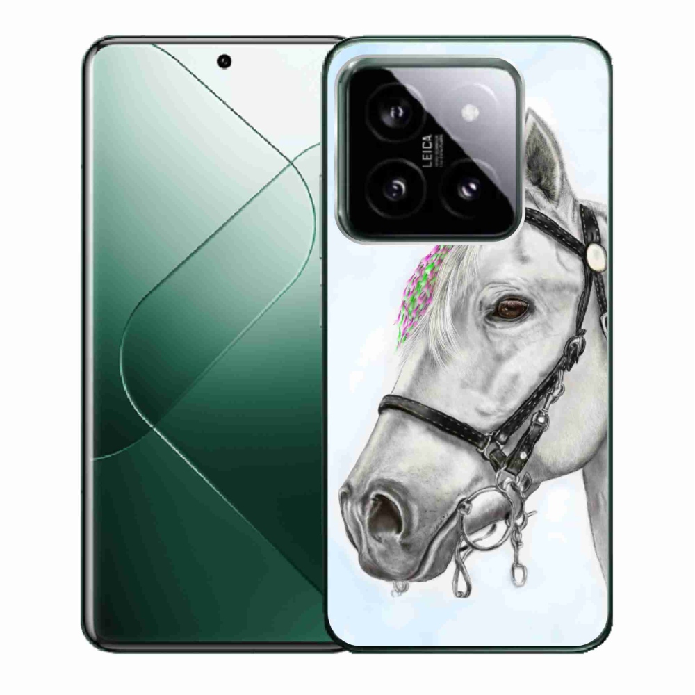 Gél borítás mmCase a Xiaomi 14 - fehér ló 1