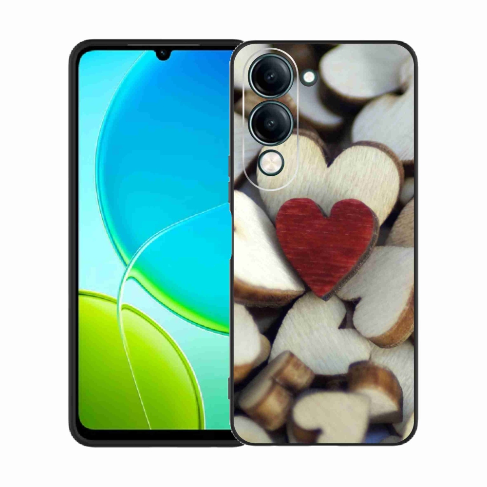 Gél borítás mmCase a Vivo Y29s 5G-hez - gravírozott piros szív