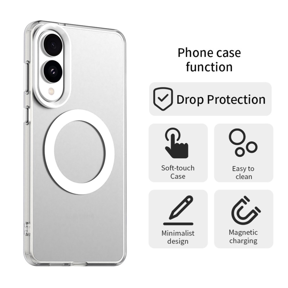 Candy zselés tok MagSafe-val Samsung Galaxy S25 Edge-re - fehér