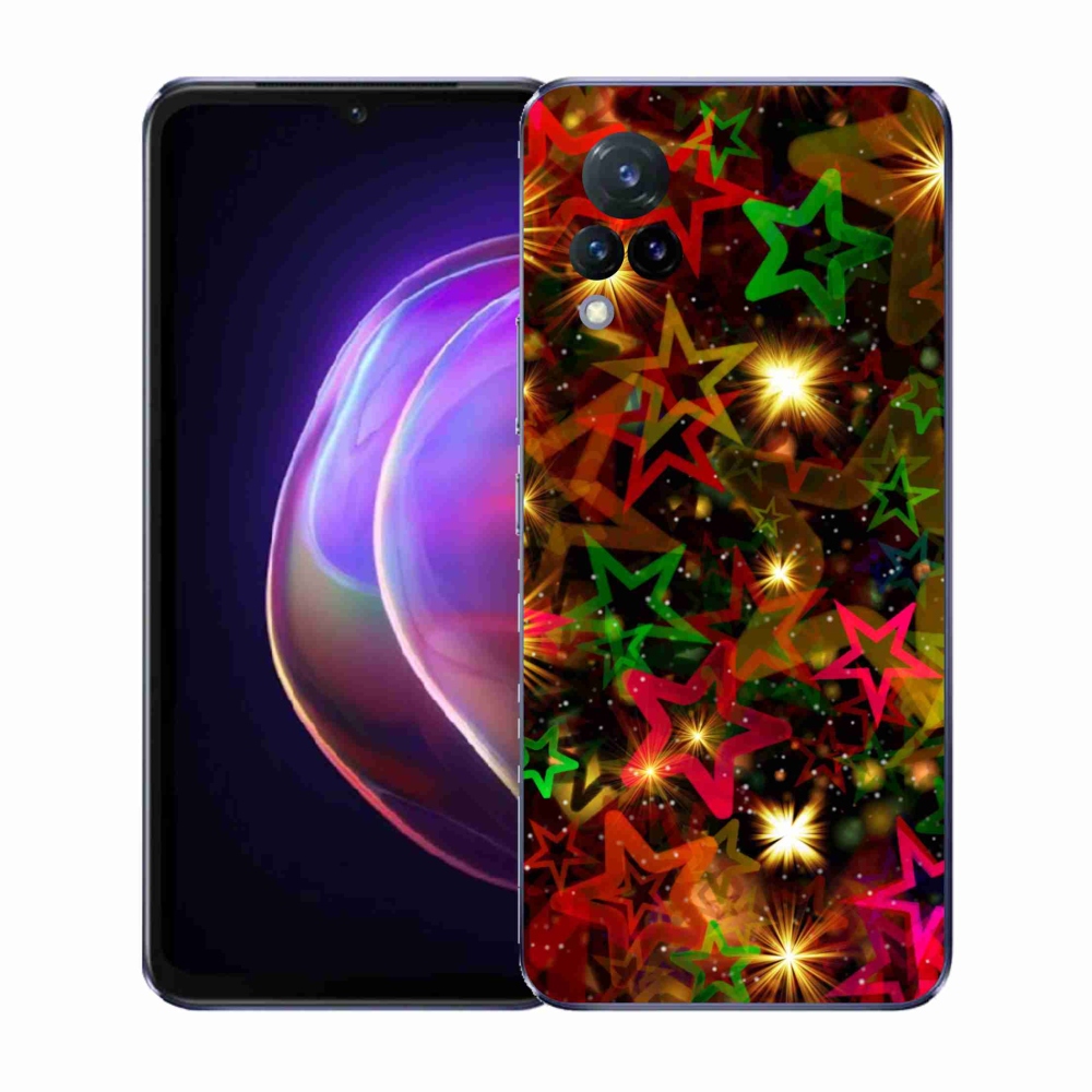 Gél borító mmCase a Vivo V21 4G/5G készülékhez - színes csillagok