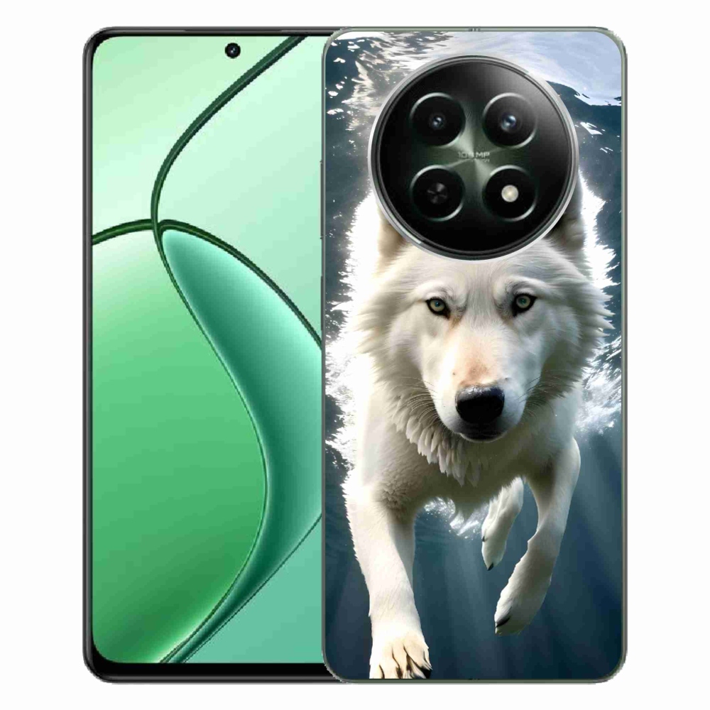 Gél borítás mmCase a Realme 12 5G/12x 5G készülékhez - fehér farkas