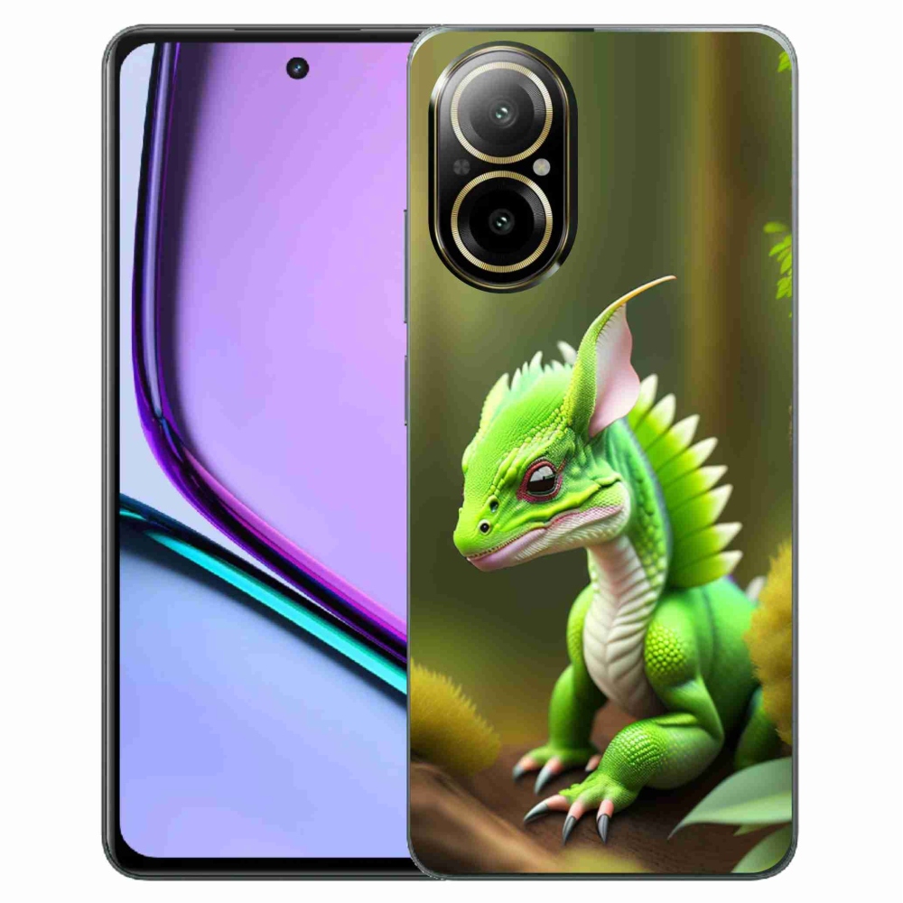 Zselés borítás mmCase a Realme C67 készülékhez - zöld sárkány