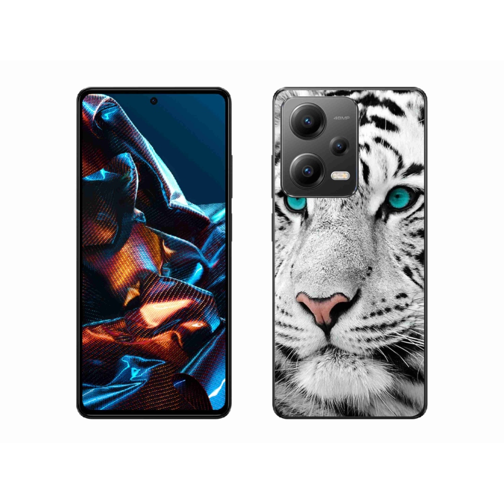 Gél borítás mmCase a Xiaomi Redmi Note 12 Pro 5G számára - fehér tigris