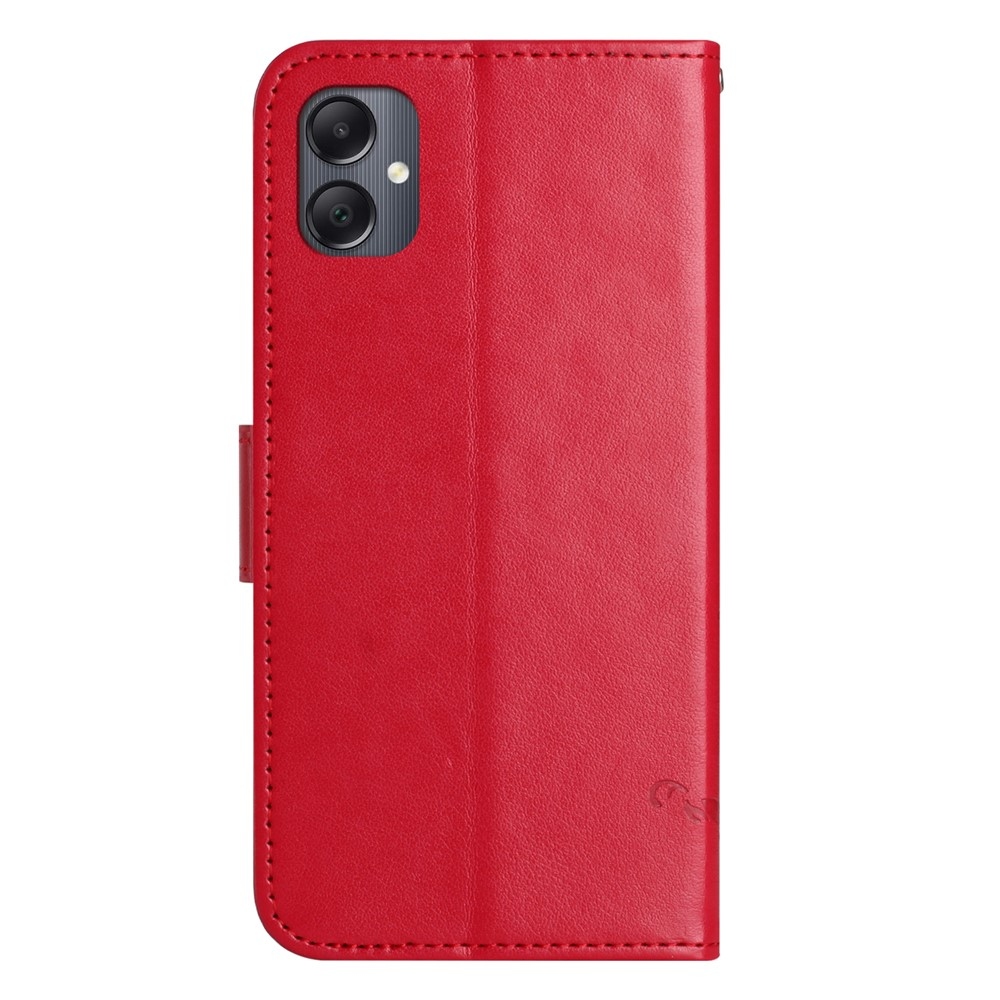 Virágos könyvtáska Samsung Galaxy A07 4G - piros