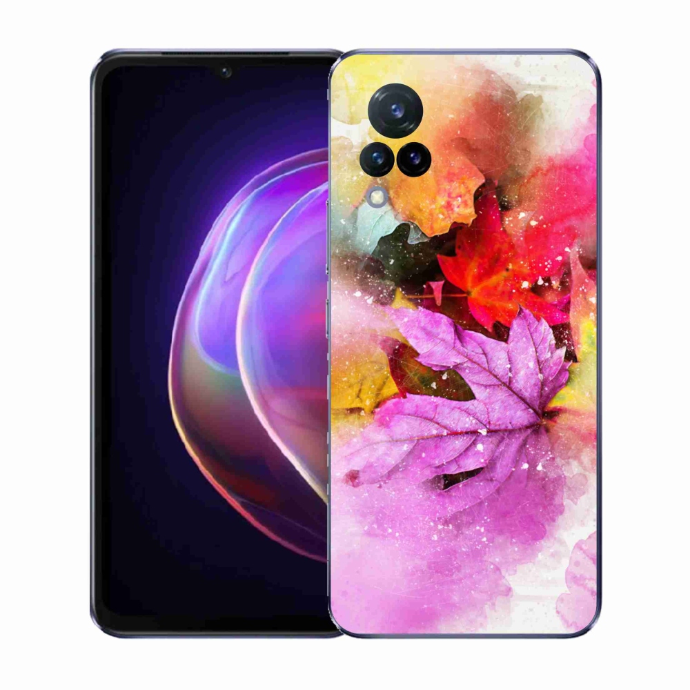 Gél borító mmCase a Vivo V21 4G/5G készülékhez - színes levelek