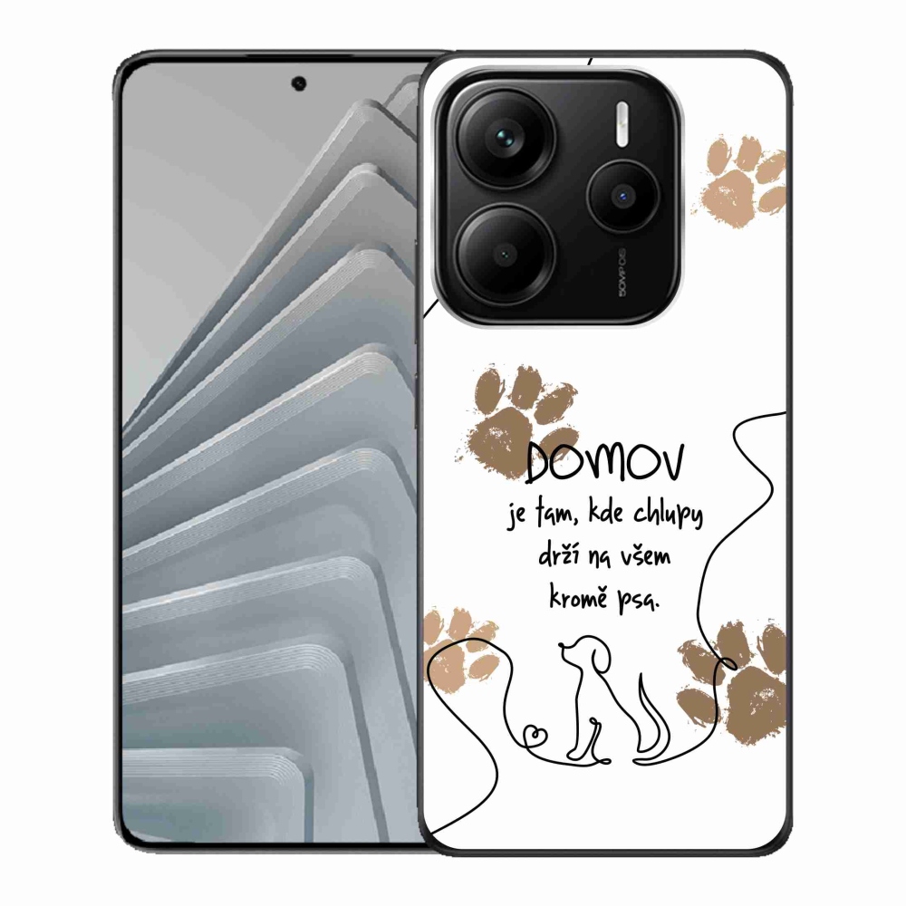 Gél borító mmCase a Xiaomi Redmi Note 14 5G-hez - kutya motívum fehér háttérrel