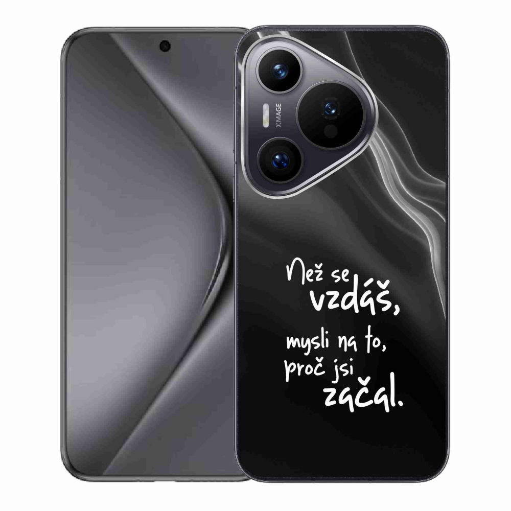 Gél borító mmCase a Huawei Pura 70 - idézet 2 fekete háttérhez
