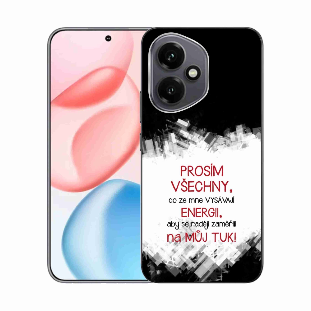 Zselés borító mmCase a Honor 400-hoz - vicces szöveg 1 piros