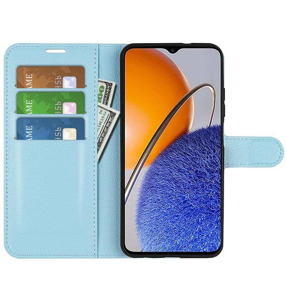Litchi könyv tok Huawei Nova Y61-hez - kék