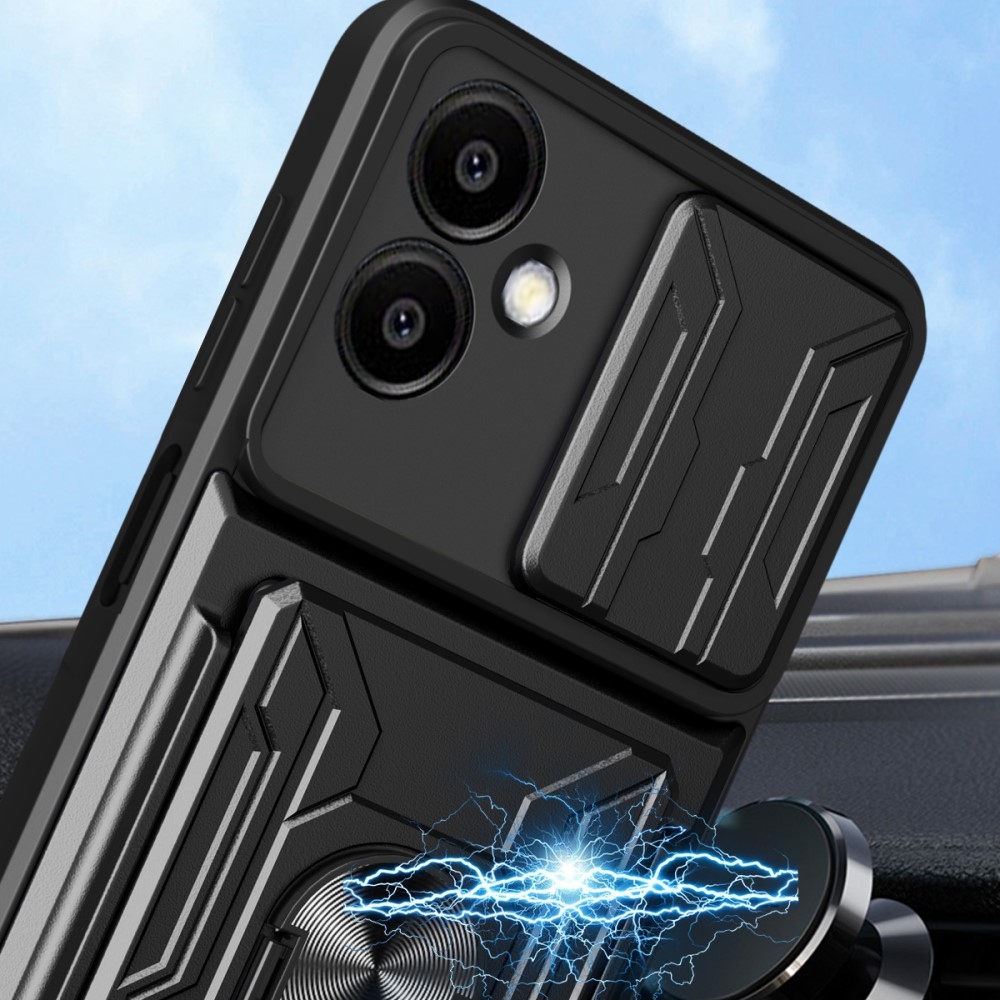 Csúszós, tartós borító Samsung Galaxy A06 4G készülékhez - fekete