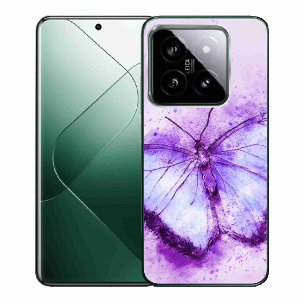 Gél borítás mmCase a Xiaomi 14-hez - lila pillangó