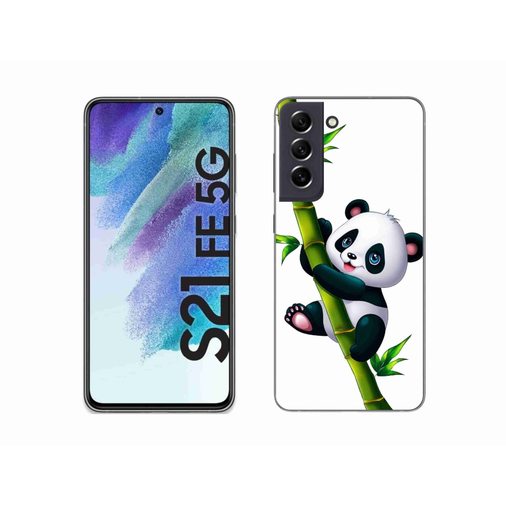 Zselés borítás mmCase Samsung Galaxy S21 FE 5G - bambusz pandára