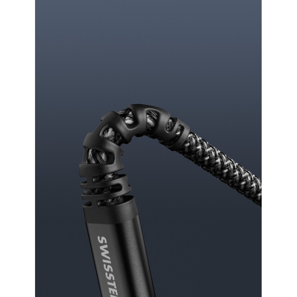 Swissten Kevlar USB/USB-C adatkábel 1,5m - antracit színű