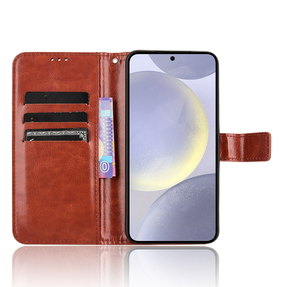 Őrült könyves tok Samsung Galaxy S25 FE - barna