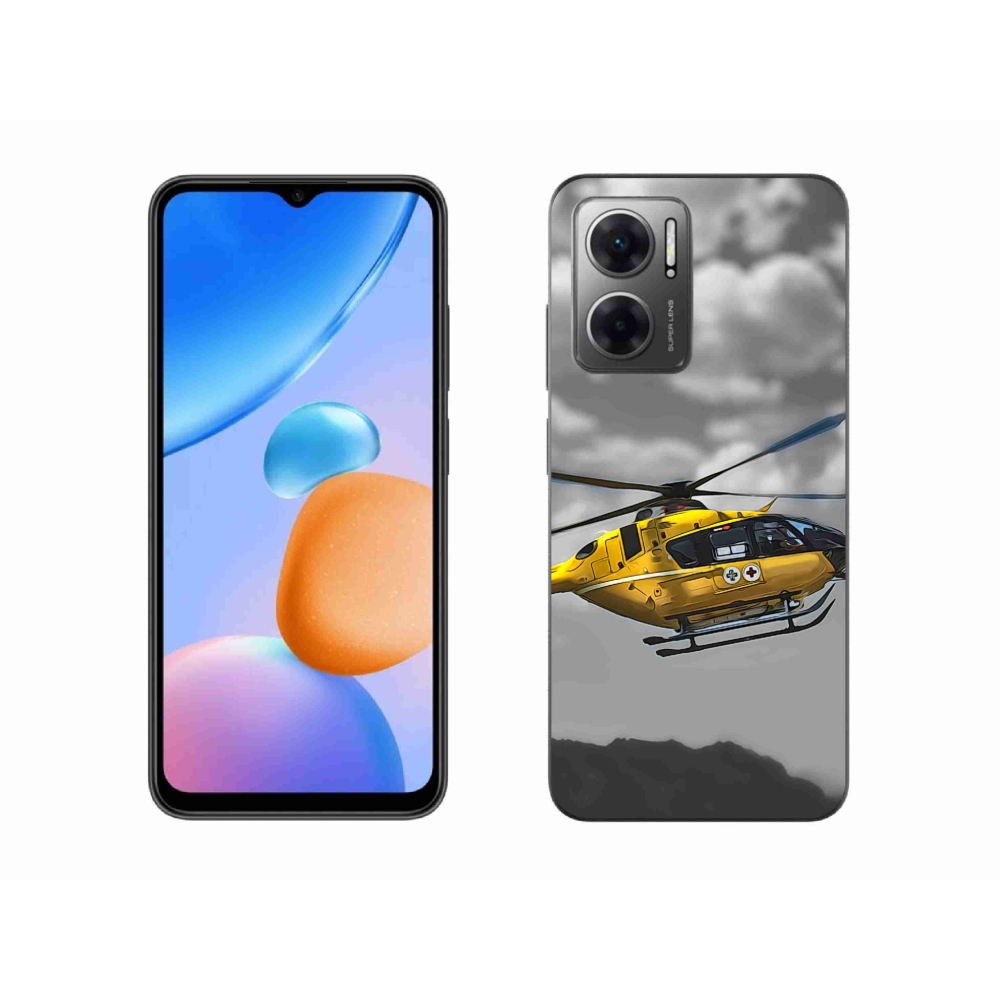 Gél borítás mmCase a Xiaomi Redmi 10 5G-hez - sárga helikopter