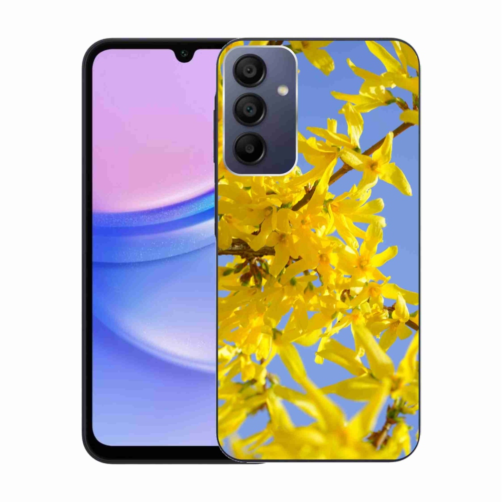Gél borítás mmCase Samsung Galaxy A15 4G/5G készülékhez - sárga virágok