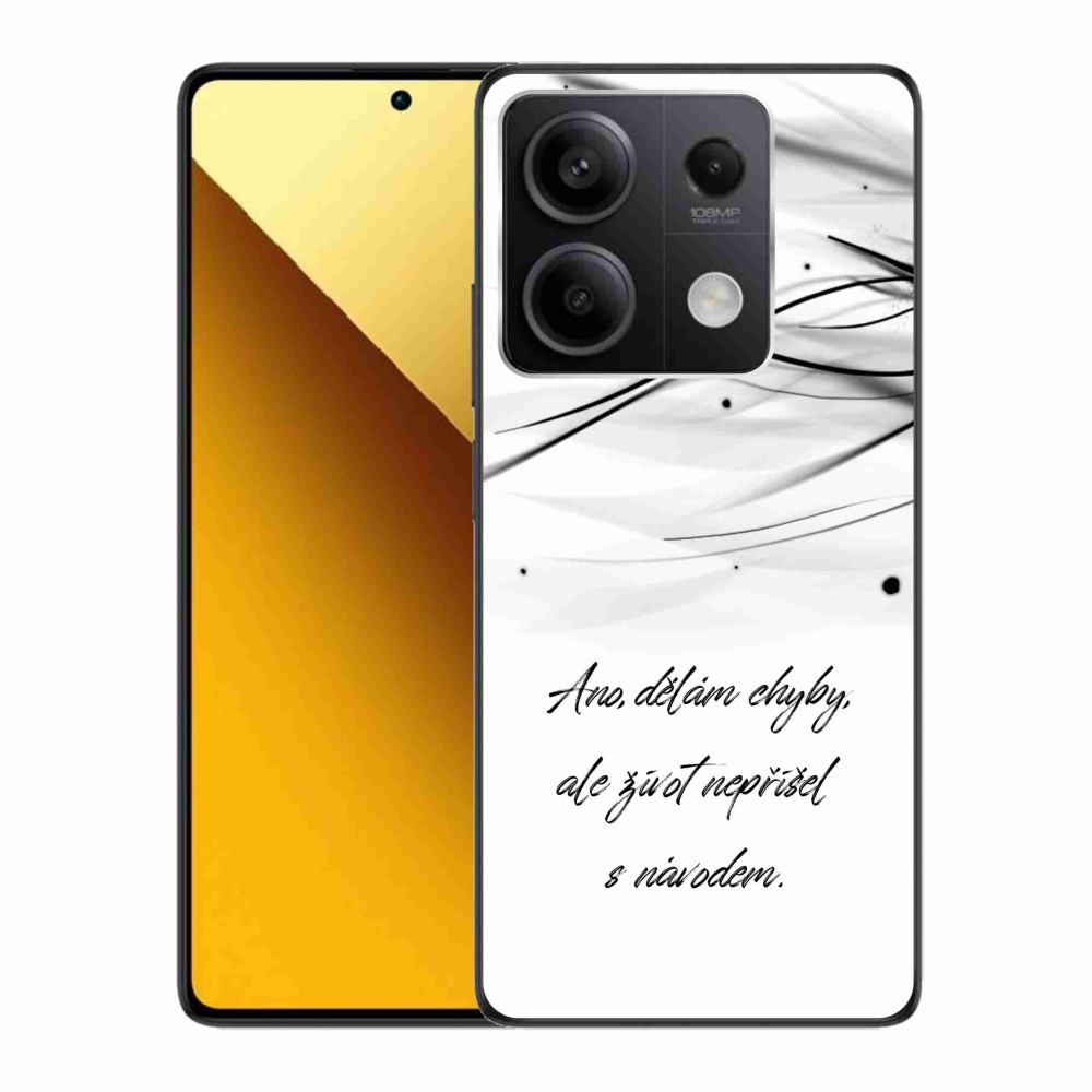 Gél borítás mmCase a Xiaomi Redmi Note 13 5G számára - idézem fehér háttér