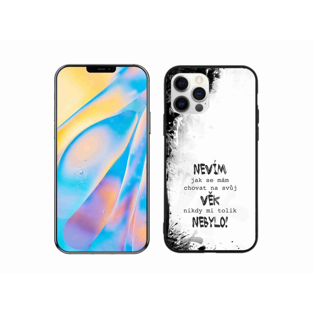 Gél borítás mmCase iPhone 12 Pro készülékhez - vicces szöveg 14 fehér háttér