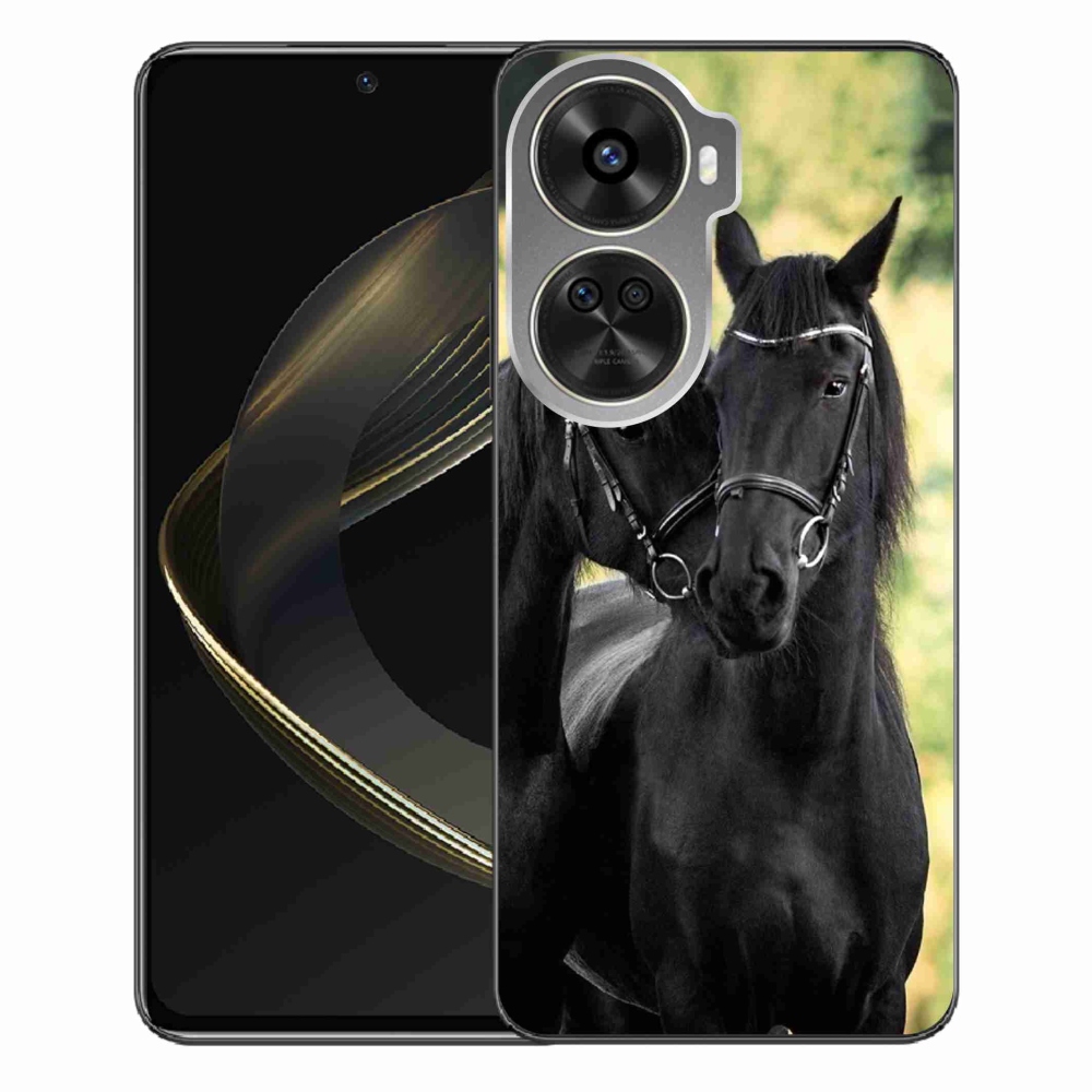Gél borítás mmCase a Huawei Nova 12 SE számára - két fekete ló