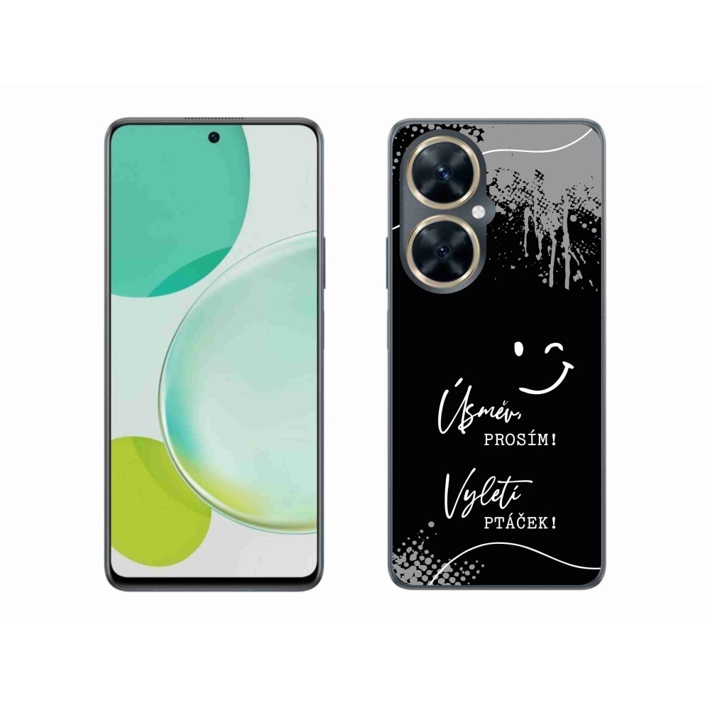 Gél borító mmCase a Huawei Nova 11i készülékhez - vicces szöveg 4 fekete háttérrel