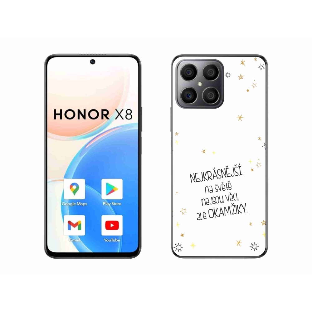 Gél borítás mmCase a Honor X8 4G készülékhez - Idézet 4 fehér háttér