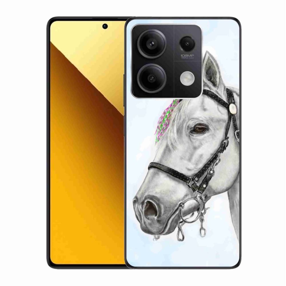 Gél borítás mmCase a Xiaomi Redmi Note 13 5G-hez - fehér ló 1