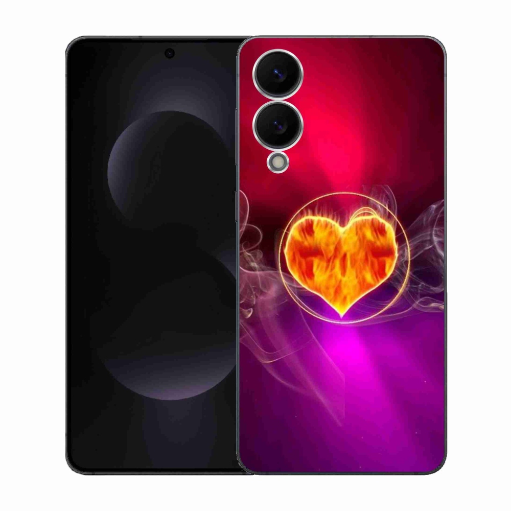 Gél borítás mmCase Samsung Galaxy S25 Edge készülékhez - tüzes szív