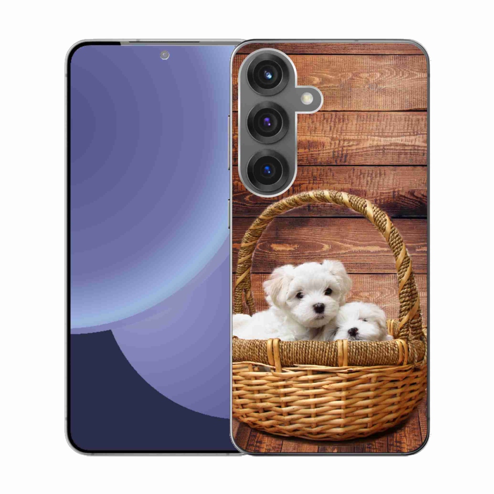 Gél borítás mmCase Samsung Galaxy S25 készülékhez - kölyökkutyák