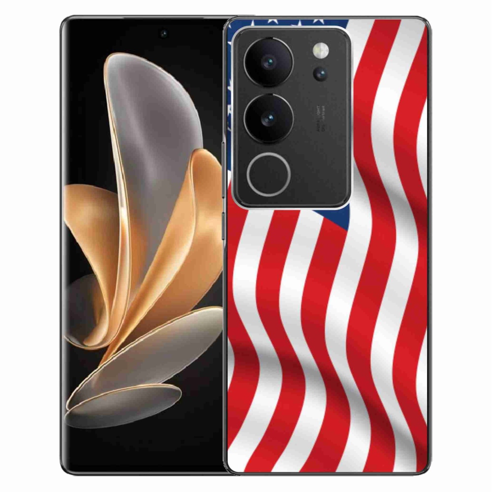 Zselés borító mmCase a Vivo V29 5G készülékhez - amerikai zászló