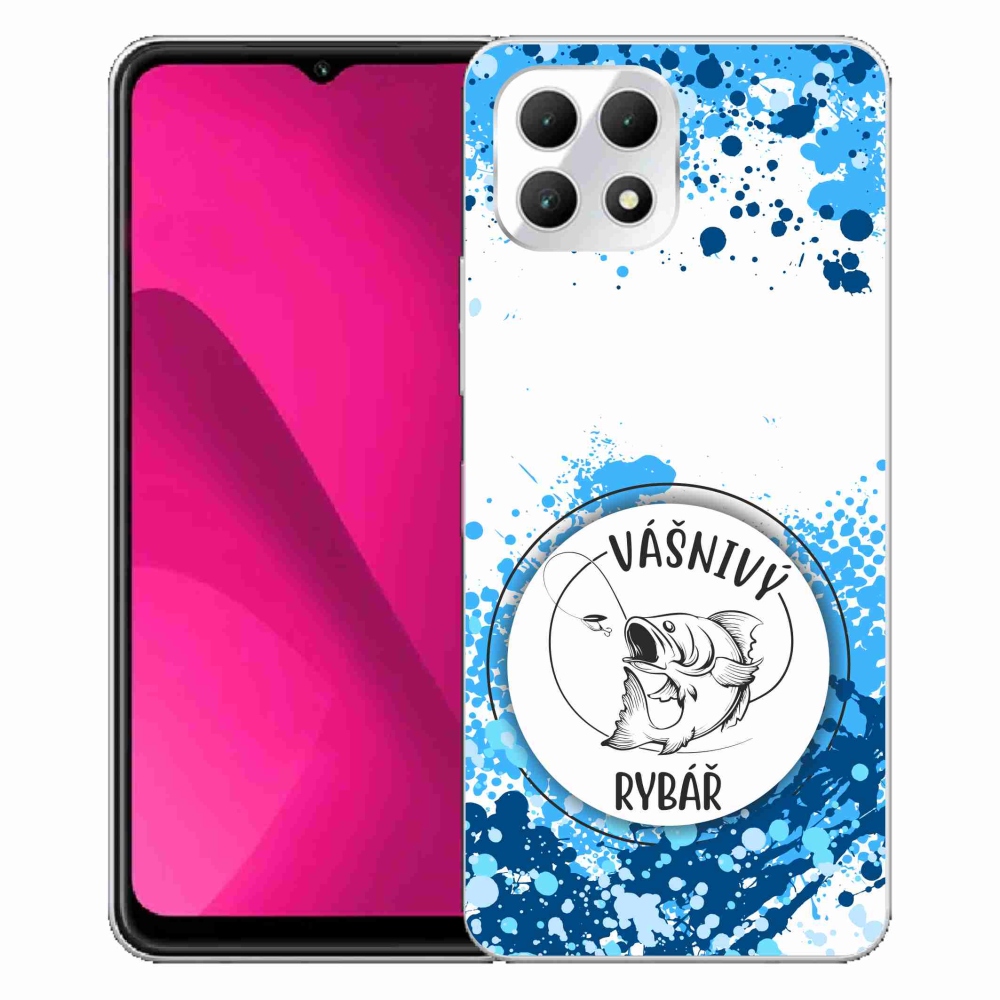 Gél borító mmCase a T-Mobile T Phone 2 készülékhez - szenvedélyes halász fehér háttérrel