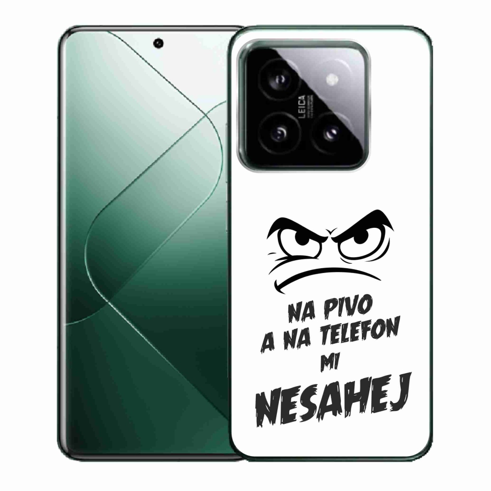 Gél borító mmCase a Xiaomi 14 - sör motívum 2 fehér háttérrel