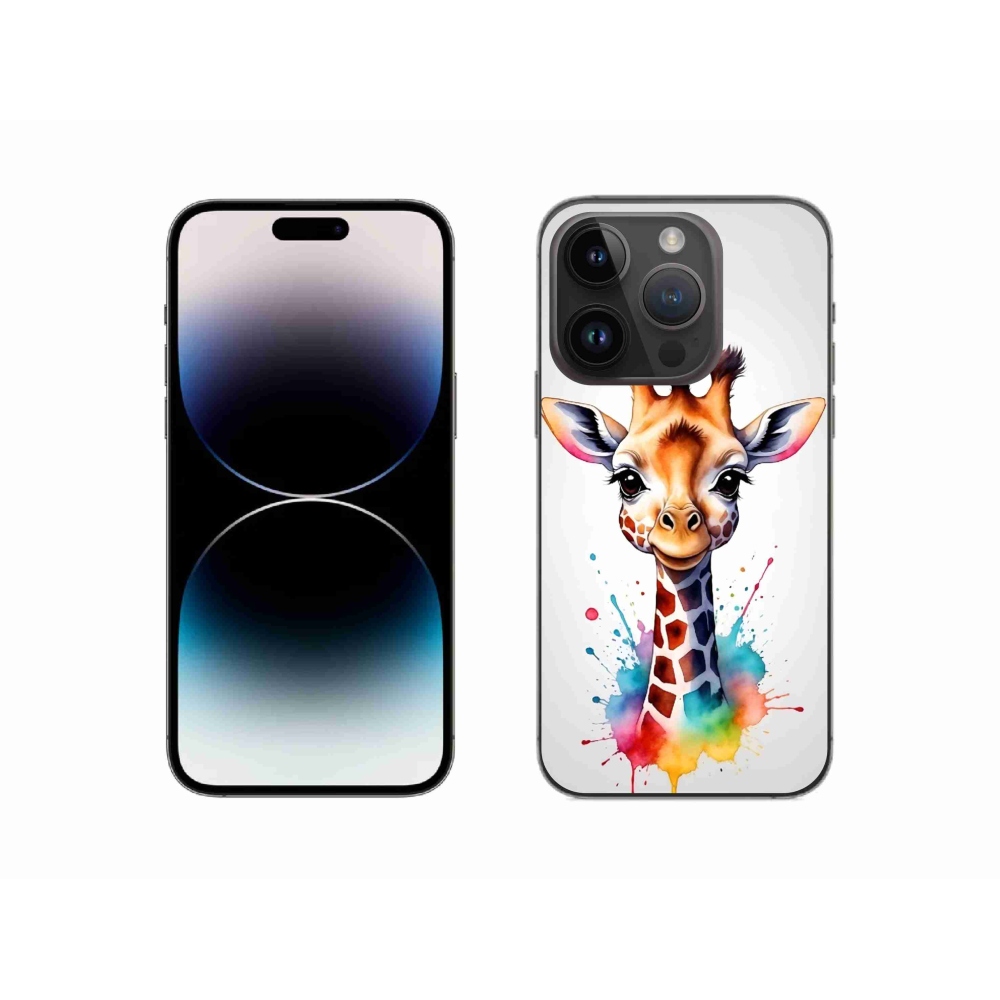 Zselés borítás mmCase iPhone 14 Pro készülékhez - zsiráf 1