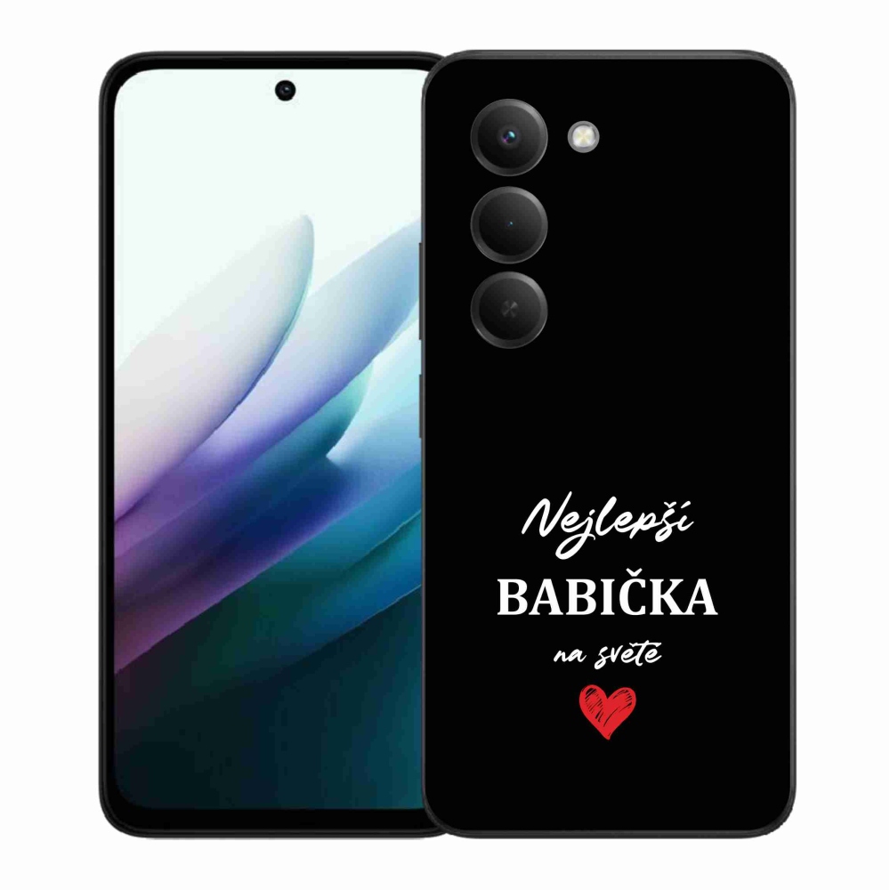 Gél borító mmCase a Xiaomi Redmi 15 4G/5G (171mm) - legjobb nagyi 1 fekete háttérrel