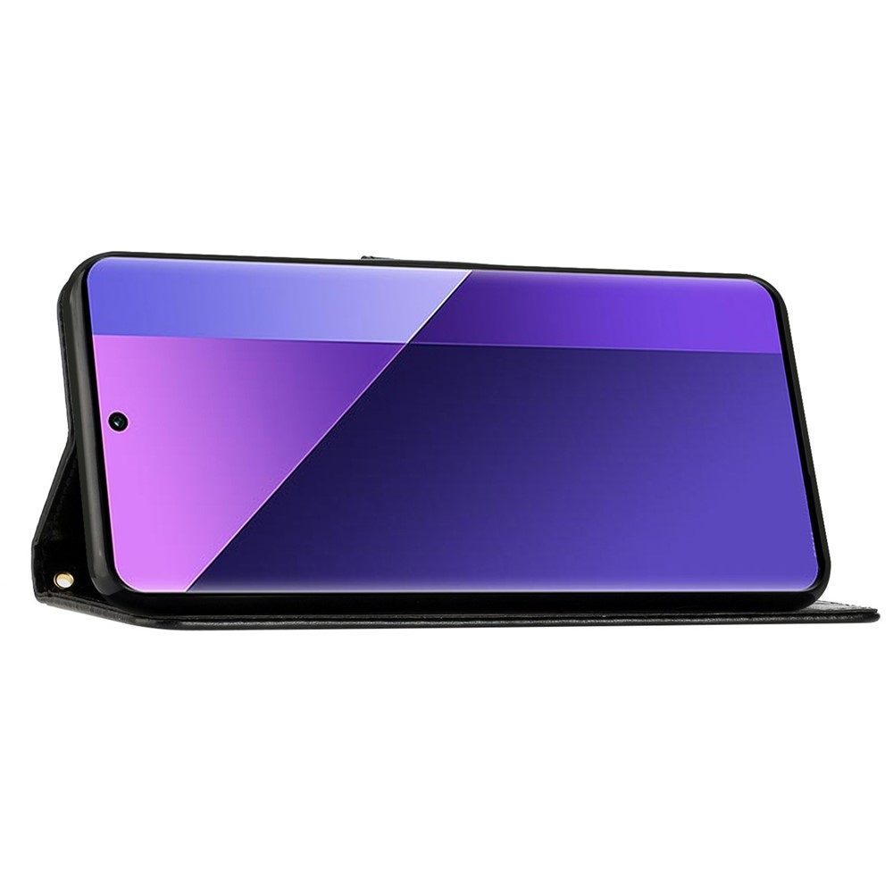 Virágok könyv tok Motorola Moto G85 5G - fekete