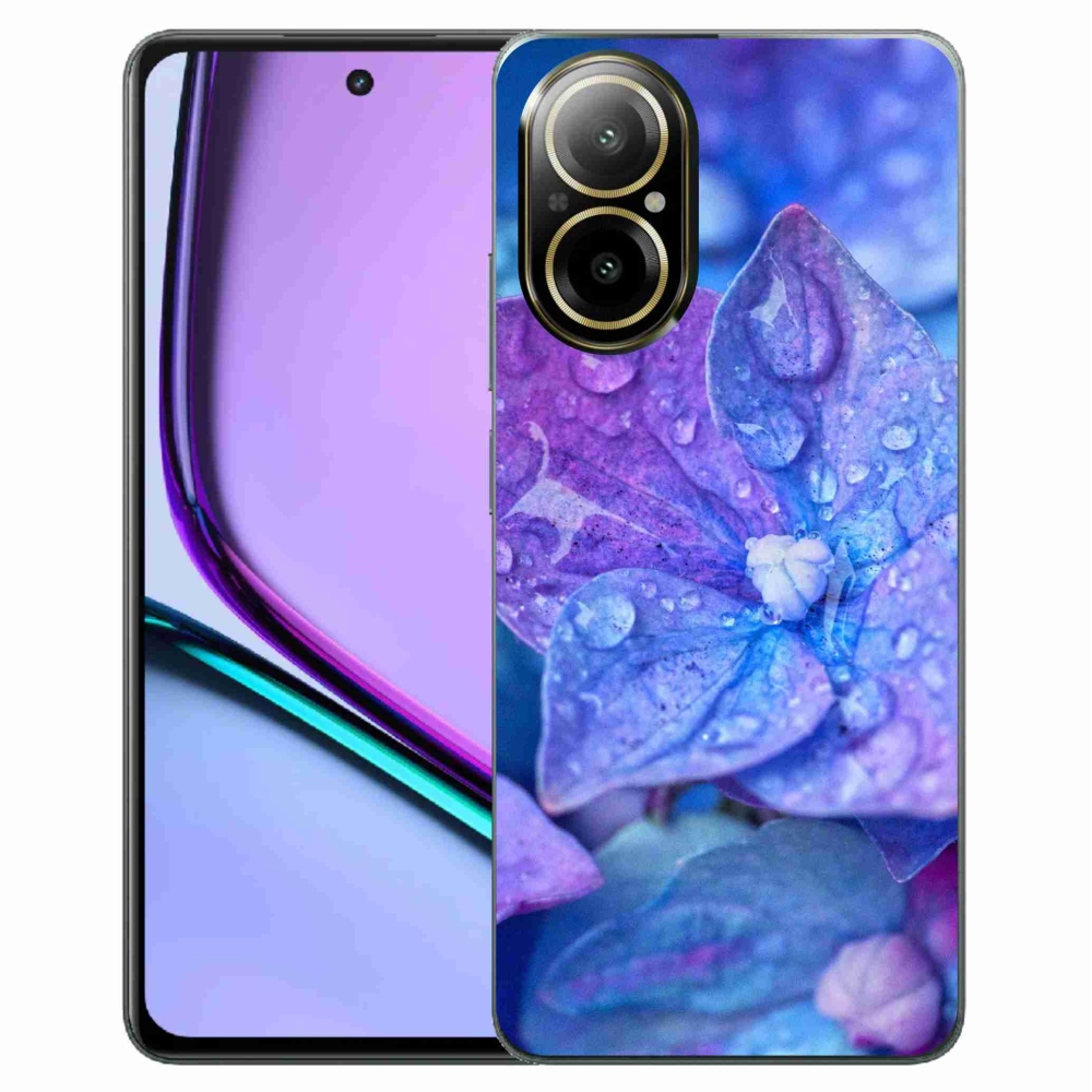 Zselés borító mmCase a Realme C67 készülékhez - lila virág