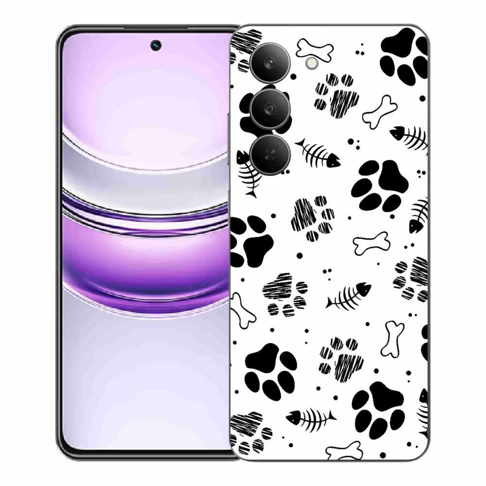 Gél borítás mmCase a Realme 14x 5G-hez - kutyamancsok 1