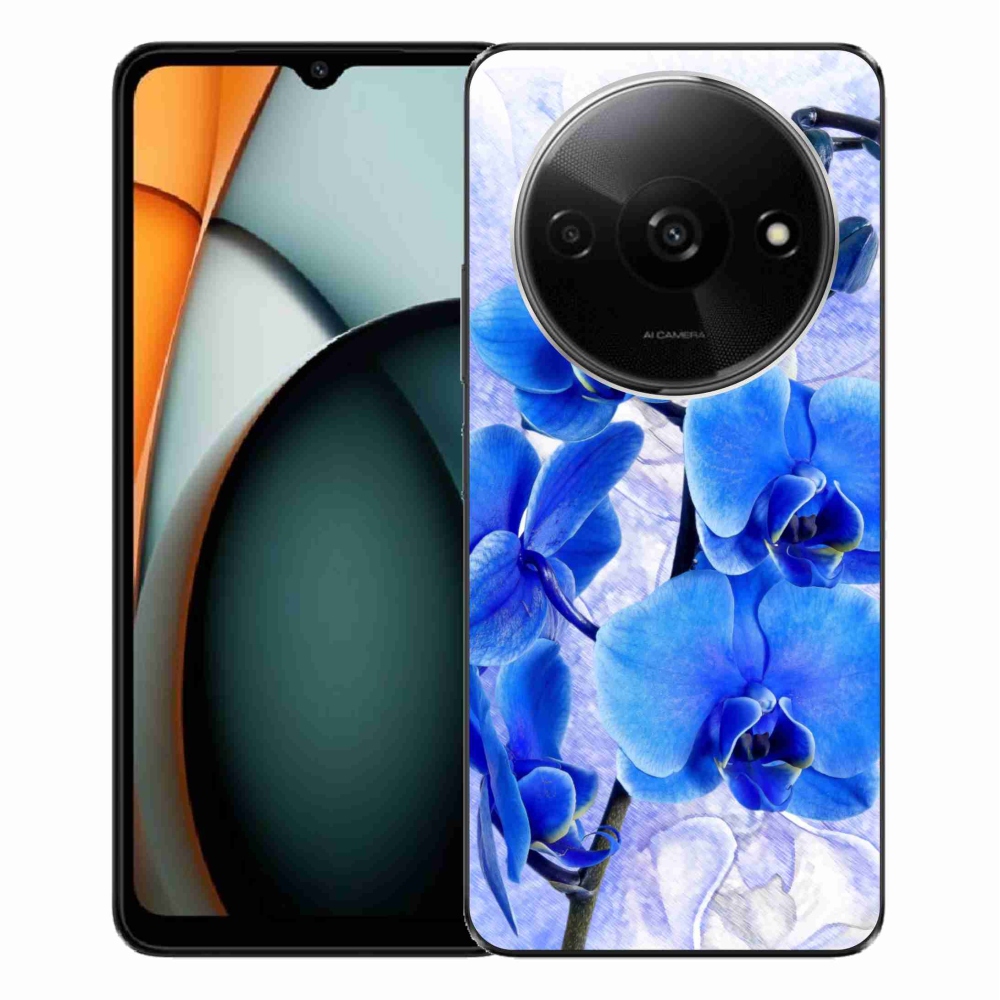 Gél borítás mmCase a Xiaomi Redmi A3-hoz - kék virágok