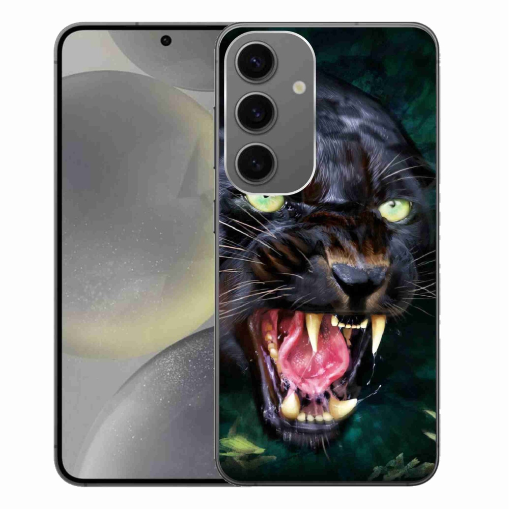 Gél borítás mmCase Samsung Galaxy S24+ - dühös fekete párduchoz