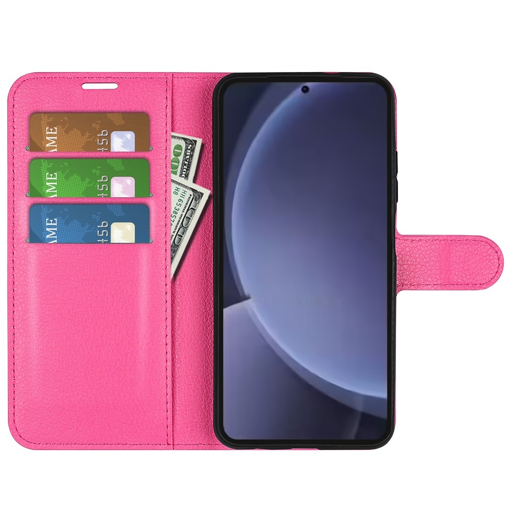 Litchi könyv tok Samsung Galaxy S25+ készülékhez - rózsaszínű