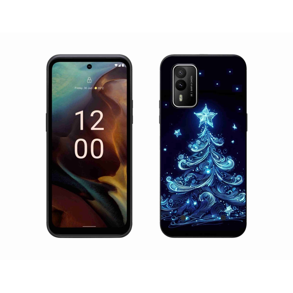Zselés borítás mmCase a Nokia XR21 készülékhez - neon karácsonyfa 4