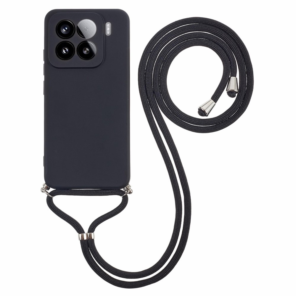 Bélelt zselés tok zsinórral Xiaomi 15 Pro-hoz - fekete