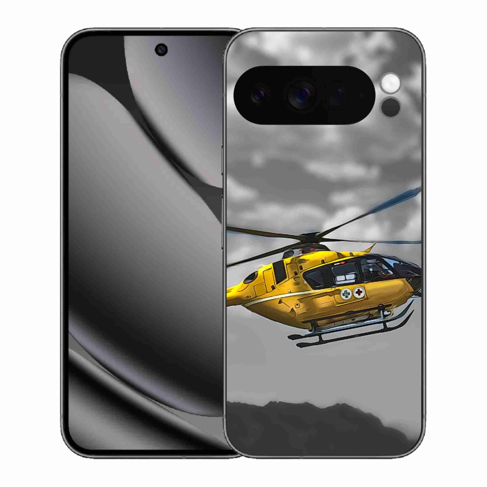 Gél védőhuzat mmCase a Google Pixel 10 Pro XL-hez - sárga helikopter