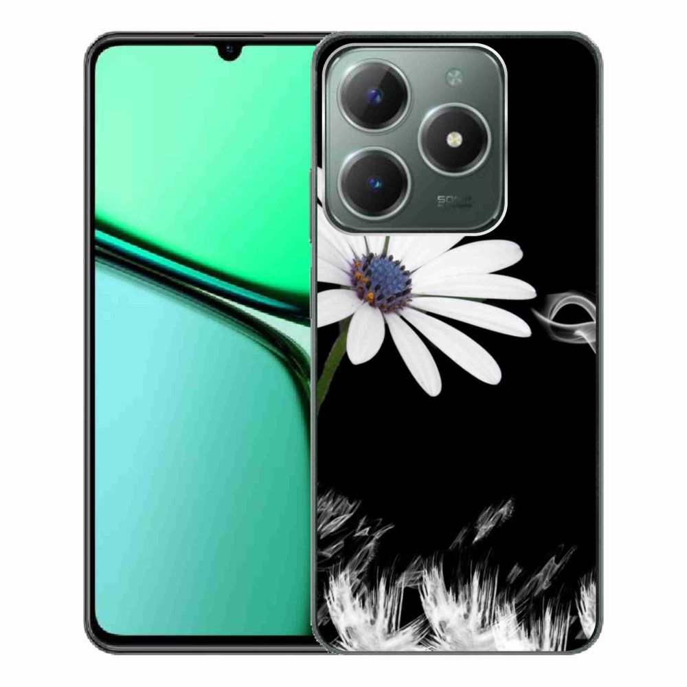 Zselés borító mmCase a Realme C61 készülékhez - fehér virág